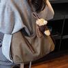 Retro large-capacity tote bag women's autumn new deerskin fleece underarm bag casual shoulder commuter bag