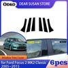 6 st Bilstolpe Stolpar Dörrfönsterlist Skydd Dekaler för Ford Focus Sedan/Hatchback 2005 2006 2007 2008 2009 2010-2014