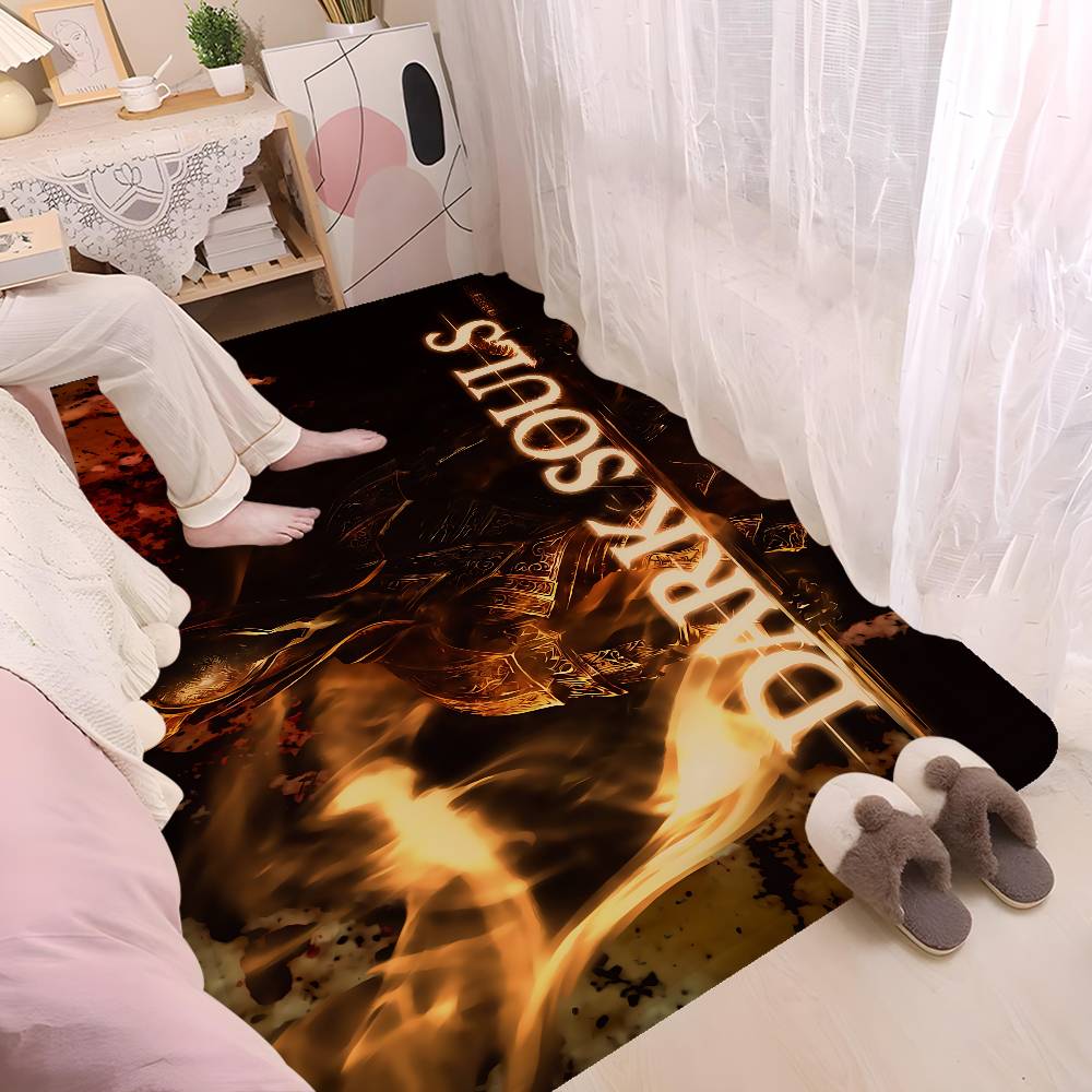 Classic D-dark Anime S-souls Game Hallway Carpet Washable Non-Slip Living Room Sofa Chairs Area Mat Kitchen Doormat Area Rug