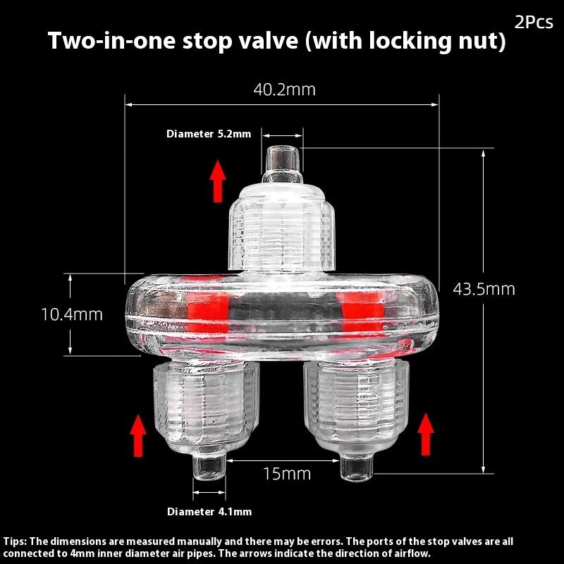 

2 шт. Долговечность Аквариумы Аквариум Аэратор Обратный клапан Кислородный насос Односторонний обратный клапан Для аквариумов Подача кислорода