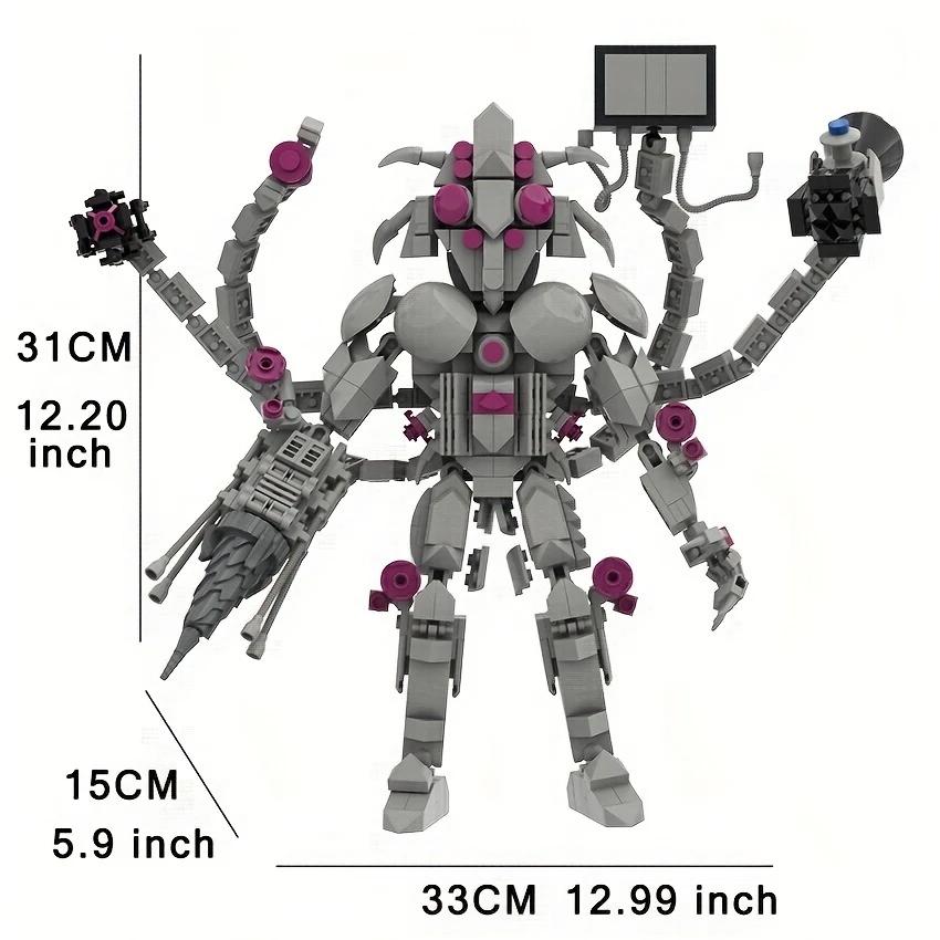 Νέα Skibidi Toileted Κτίρια Μπλοκ Titan Clock King 2.0 TVman Cameraman Speakerman Τούβλα Παιχνίδια για Παιδιά Δώρο Γενεθλίων Πάσχα