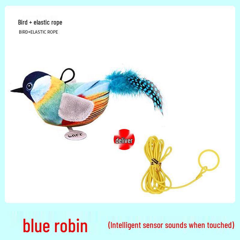 

Small Bird Sounding Touch Cat & Dog Toy - Bite-Resistant, Interactive, Self-Amusement Pet Playmate