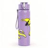 1PC Banana Fruit Cartoon Character Print 750ml Color Plastic Sports Water Bottle Leakproof Flip Straw Lid Suitable for Sports Office Home Use