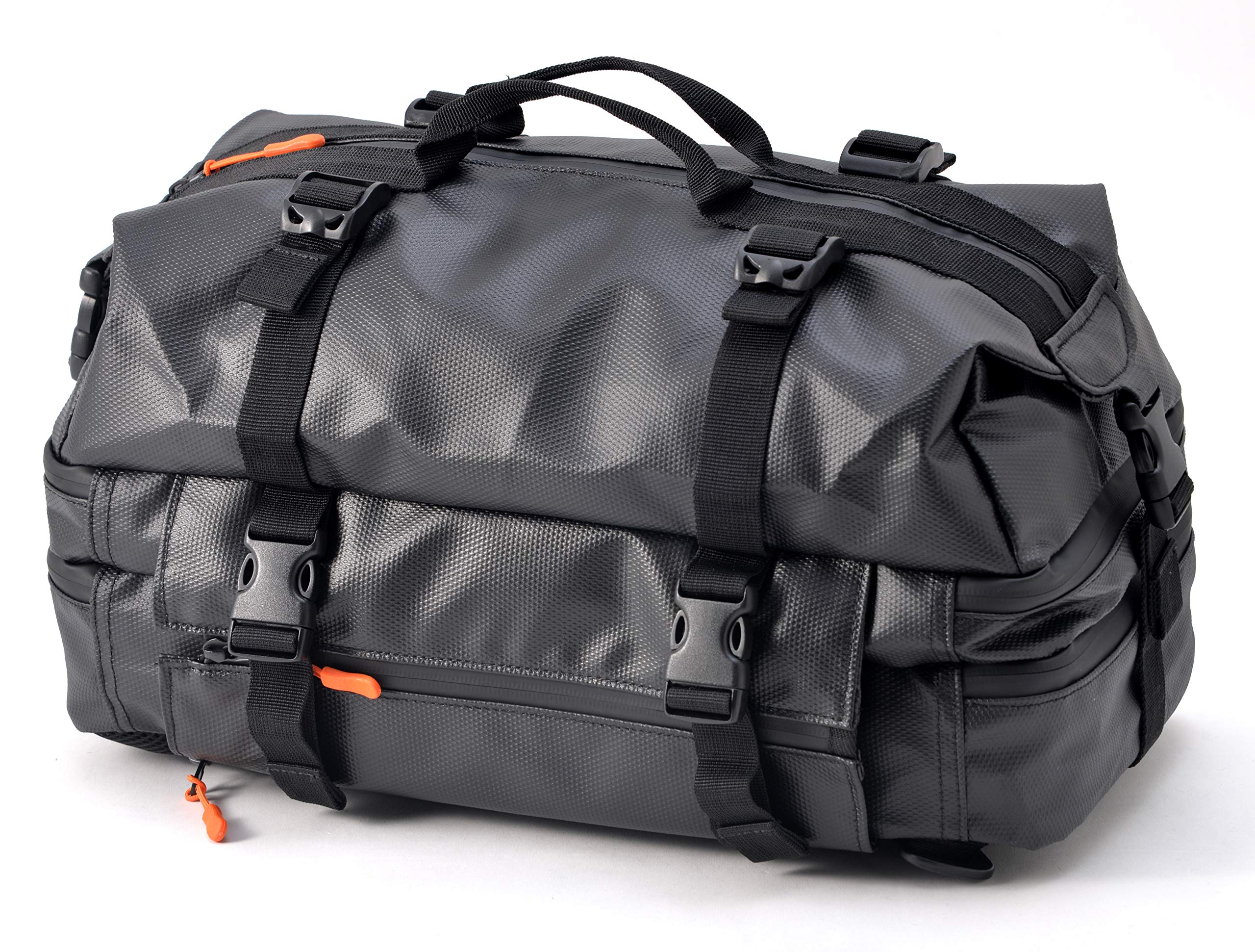 

Multifunctional front zipper mega body bag [Device] (black) чорний