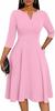 Medium and long dress, font slim fit, horn dress, seven-quarter sleeve wedding guest work dress