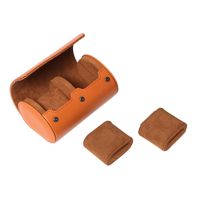 Leather Watch Storage Box Dust-Proof Organizer 1/2/3 Slot Watch Case Portable Watch Roll Travel Cases for Travel Men