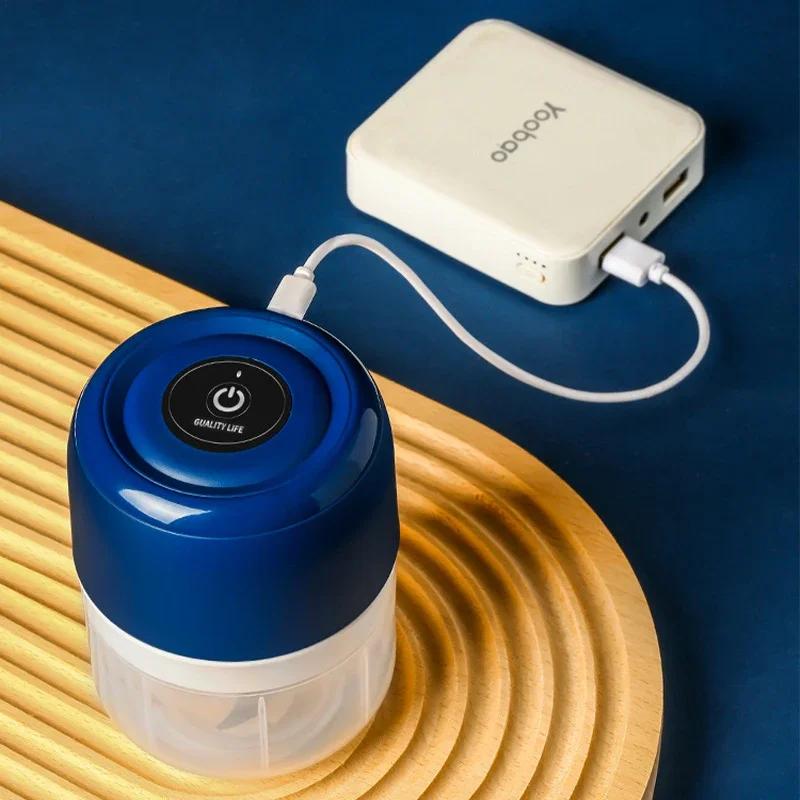 Electric Garlic Grinder Mini Wireless USB Grinding Machine Multi Functional Kitchen Food Blender Vegetable Grinding Tool