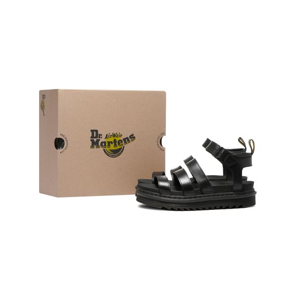Dr. Sandálias Gladiadoras Martens Blaire Sandálias Femininas Pretas 24191001