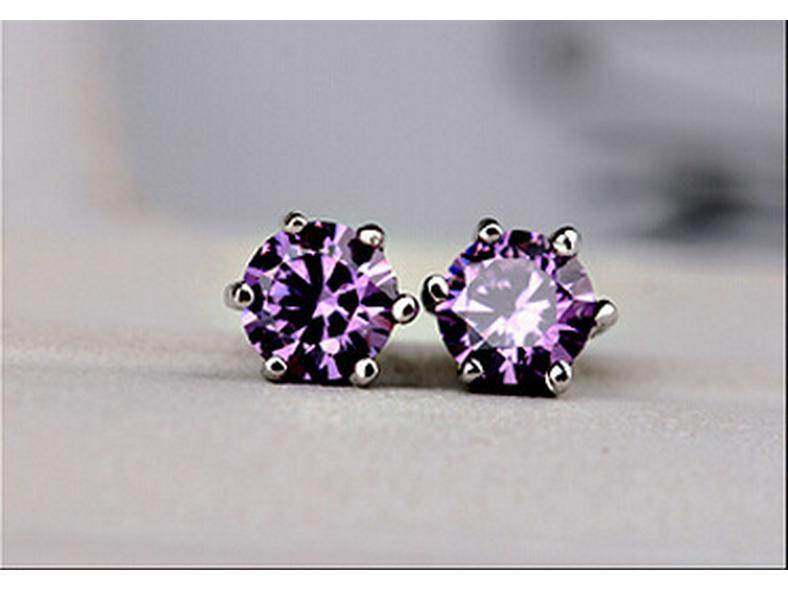 Korean Style Copper-Plated Silver Six Claw Earrings for Women