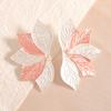 Summer new small fresh metal earrings flower leaves creative women's stud earrings vacation style light luxury earrings