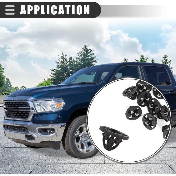 

Motoforti Tail Light Assembly Clips, Grommets Fastener Retainer Clips, for Dodge for Ram 1500 2007-2008, Plastic, 68084593AA, Black, 10pcs