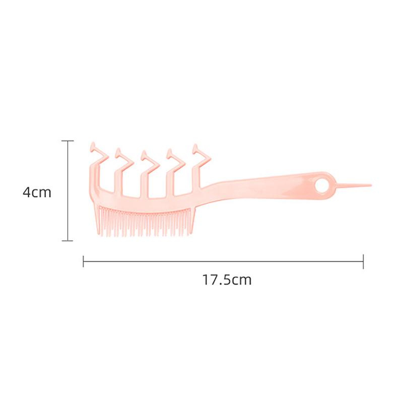 3-in-1 Haarkamm Z-förmig Breit gezahnter Toupierkamm Feinzahniger Entwirrungs- und Knotenlösekamm Haarscheitelkamm mit Spitzenteil