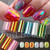 New 6-color boxed nail art cellophane aurora candy paper nail decoration