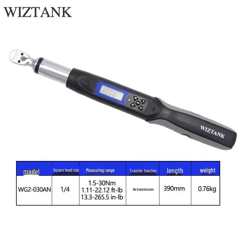 WIZTANK High Precision Digital Torque Wrench with Memory