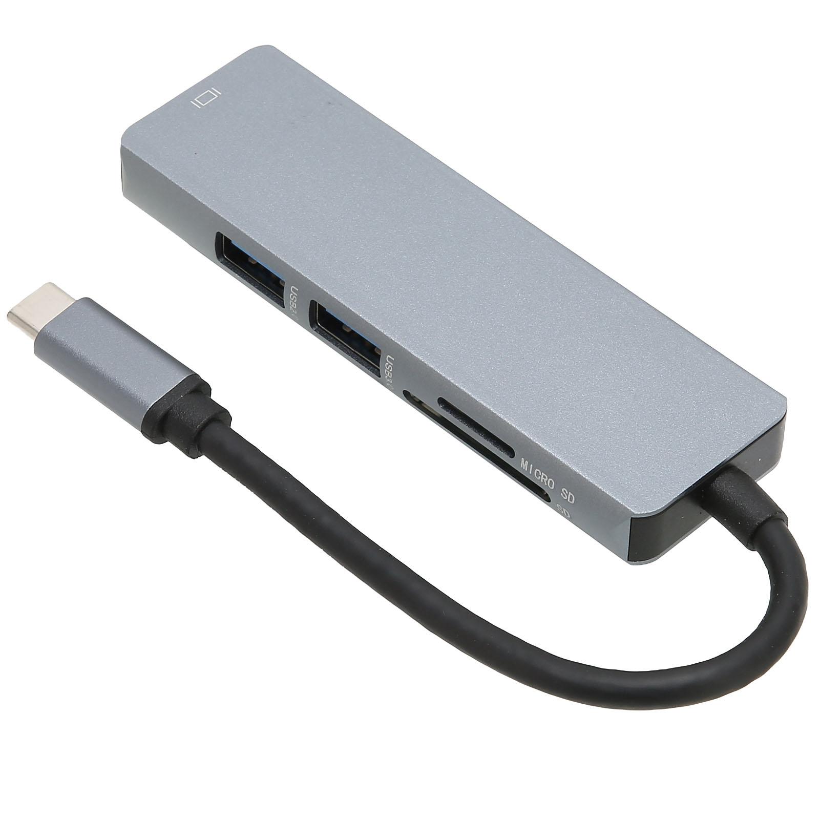 

5 в 1 USB C Hub 5 Гбит/с Передача Ultra HD 3840x2160 30 Гц 4K PD Зарядка USB Док-станция для дома