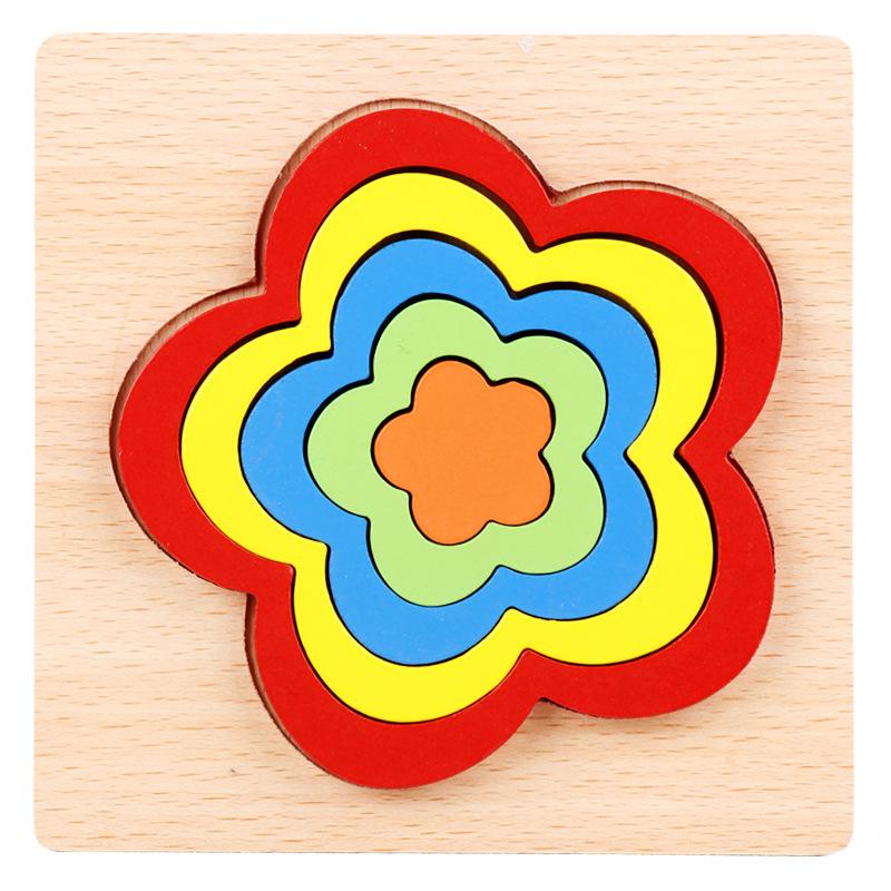 Toddler Puzzles Wooden Toys Montessori Shape Classification Geometric Puzzles Preschool Learning Early Education