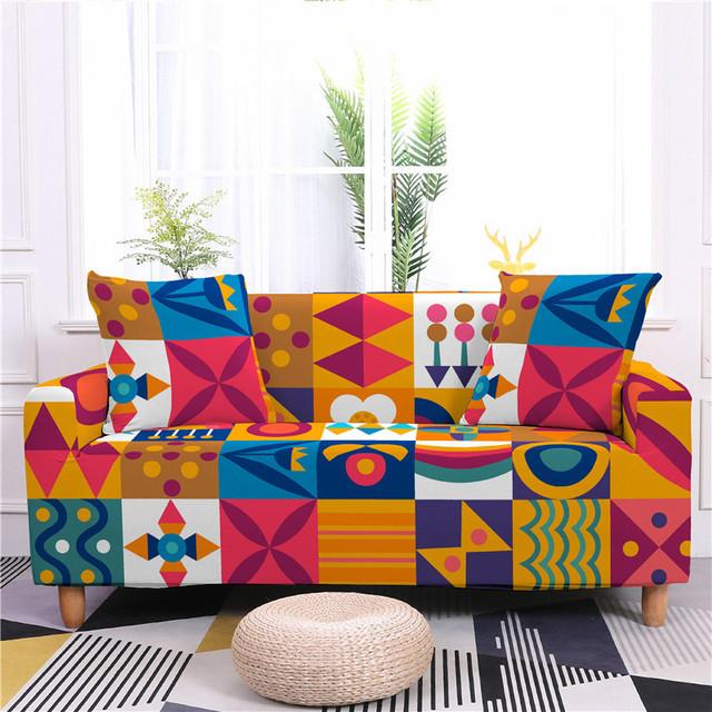 

Эластичный чехол для дивана в клетку с 3D принтом, все включено, чехол для дивана в деревенском стиле, полотенце, противообрастающий подлокотник, чехол для дивана, моющийся 1 seater 90-140cm