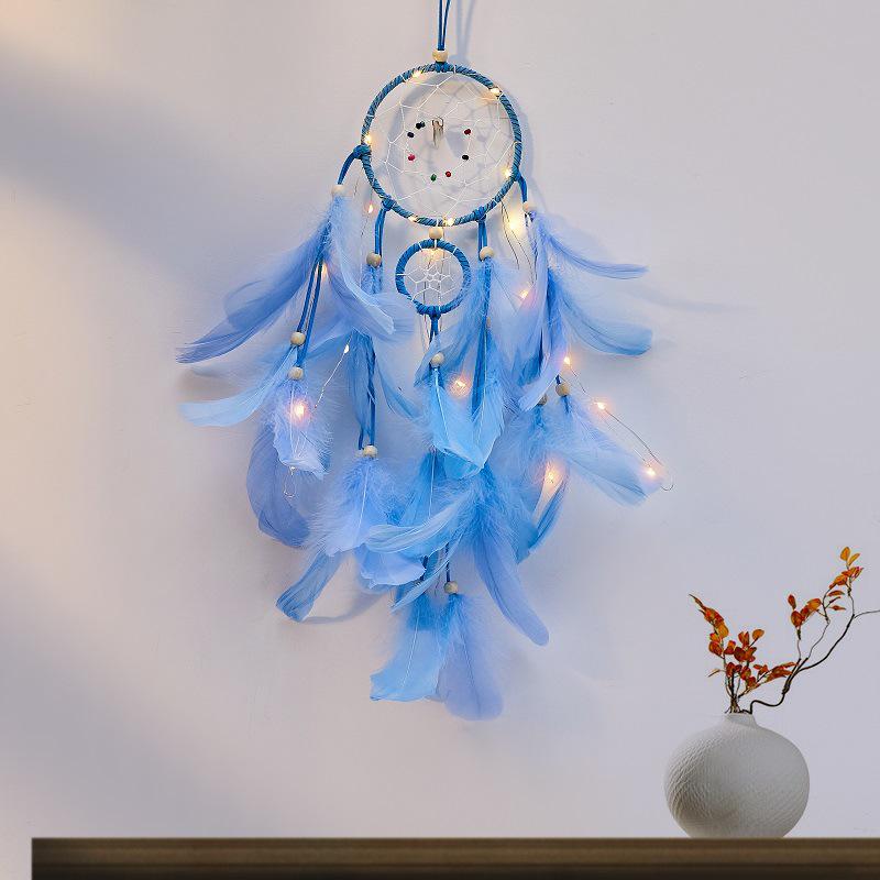

Подвеска Ловец снов из перьев Ракушка Колокольчик ветра Набор для DIY Without Light