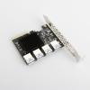 20Gbps PCI-E 4X 1 na 4 USB 3.0 r pro Těžbu Miner Multiplikátor Rozšiřující Karta Stolní Počítač nabídka Adaptér