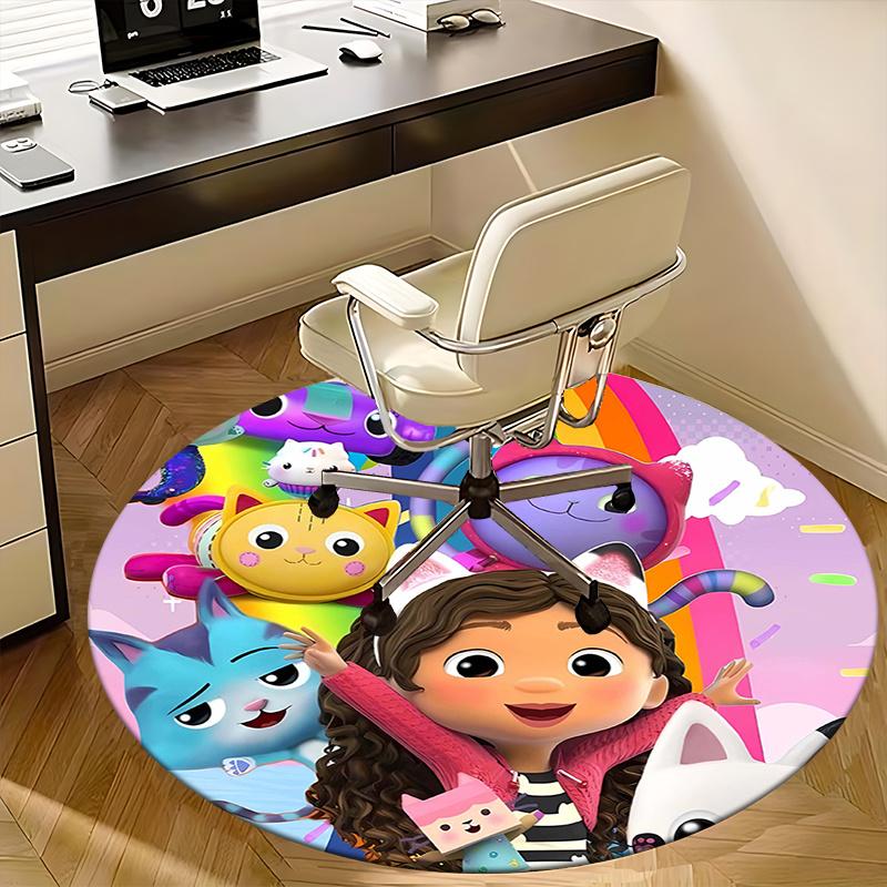 Cat Bot,Rainbow Friends Chair mat Round Rug Office carpet, Non slip, Suitable for Living Rooms, Bedrooms decor.1205143a