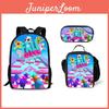 Fall Guys Cartoon Backpack Lunch Bag Pencil Case Set For Students And Daily Use