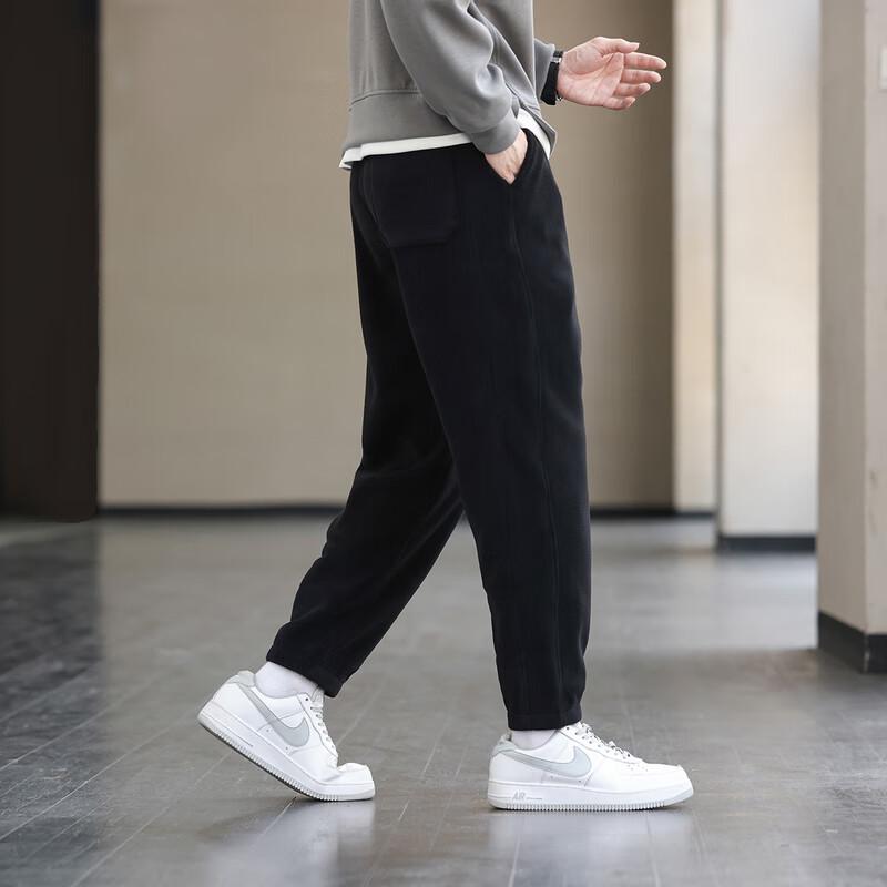 Men's Thickened Straight-Leg Cuffed Trousers