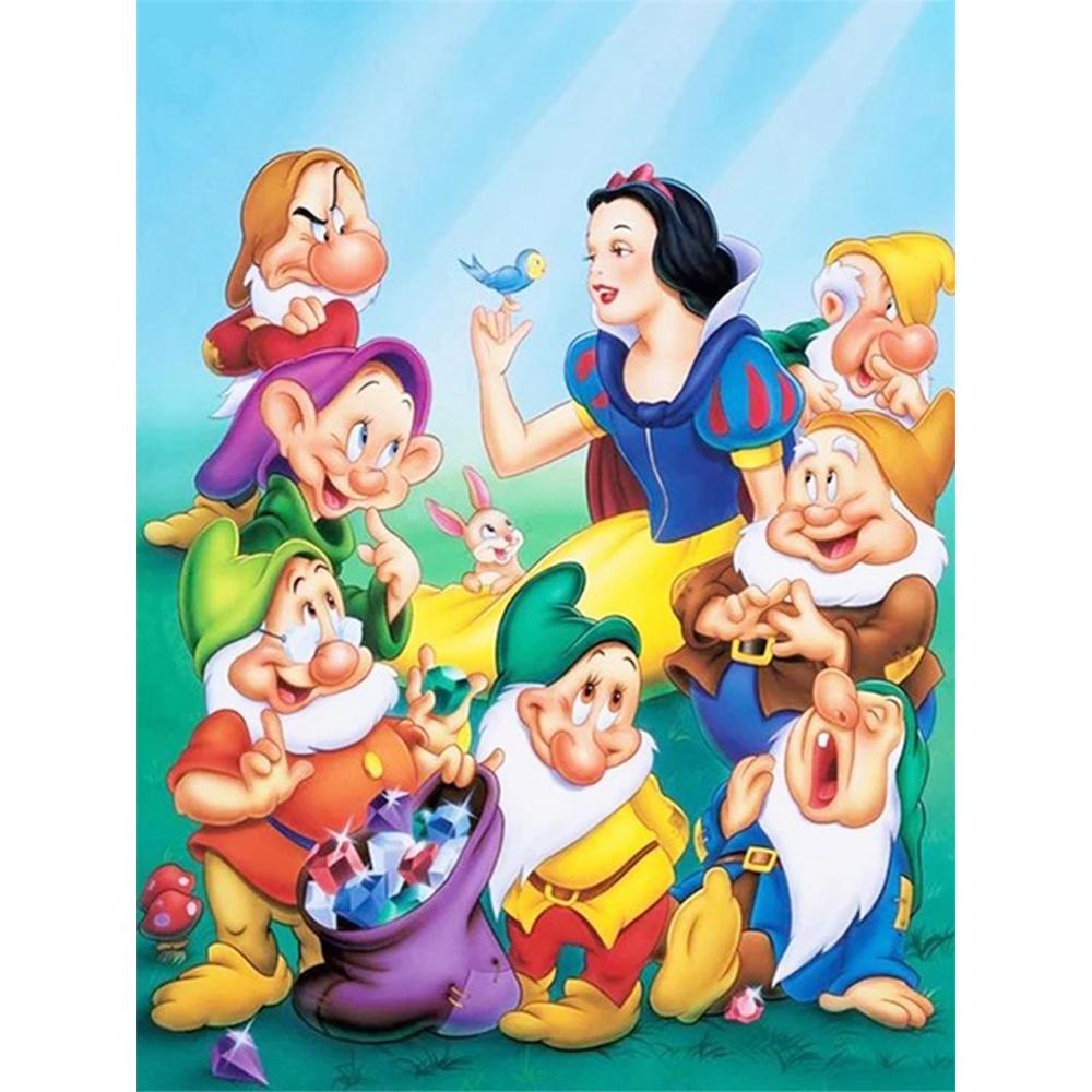 

Disney Diamond Painting Snow White Healing Style Art Painting Diamond Mosaic Cross stitch Diamond Inlaid Room Decoration Gift Round 20x30cm