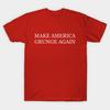Men Black Print T-shirt Make America Grunge Again No-Cut Transfer Paper Print Cotton Tshirt