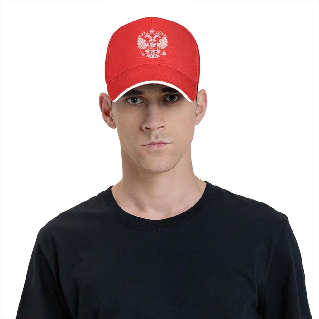 Russia Flag Russian Emblem Adjustable Baseball Cap Unisex Sandwich Dad Hat Golf Hat