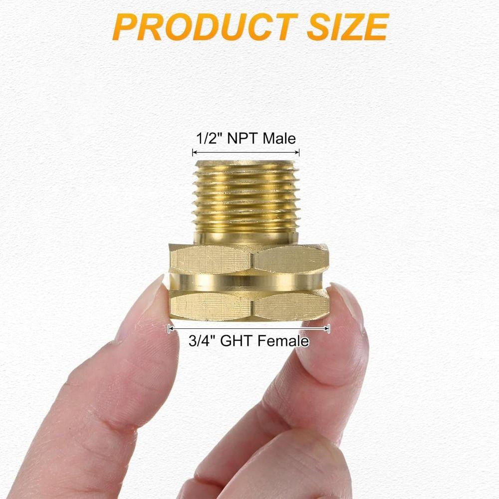 1/2" 3/4" NPT Male Garden Hose Fitting Brass Quick Connect Adapter Durable Coupling Joint