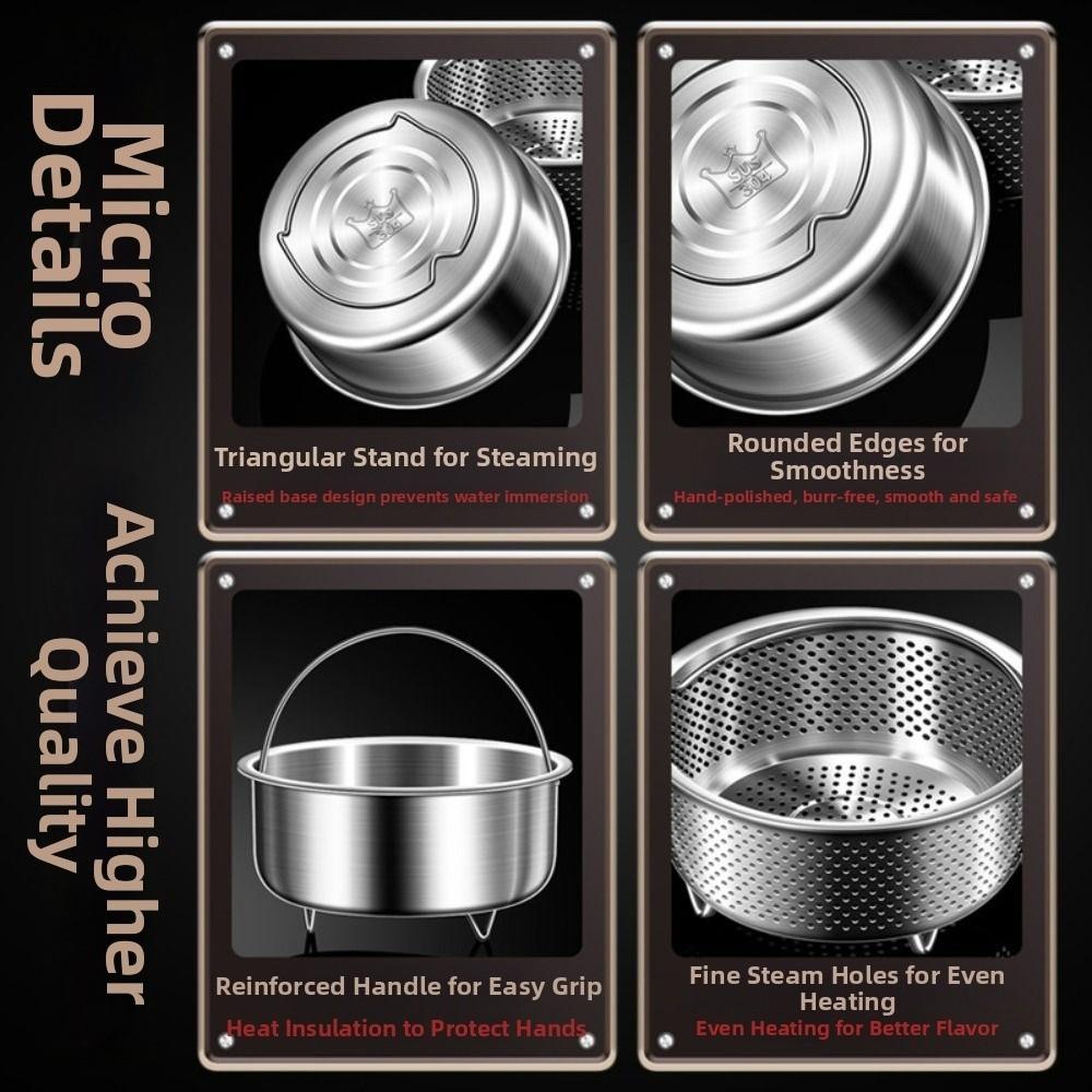 Stainless Steel Food Steamer Rack Water Resistant Rice Cooker Basket  Pressure Cooker