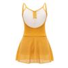 Kids Dance Practice Dress Suspender V Neckline Ruched Front Backless Solid Color for National Ballet Physical Examination Wear