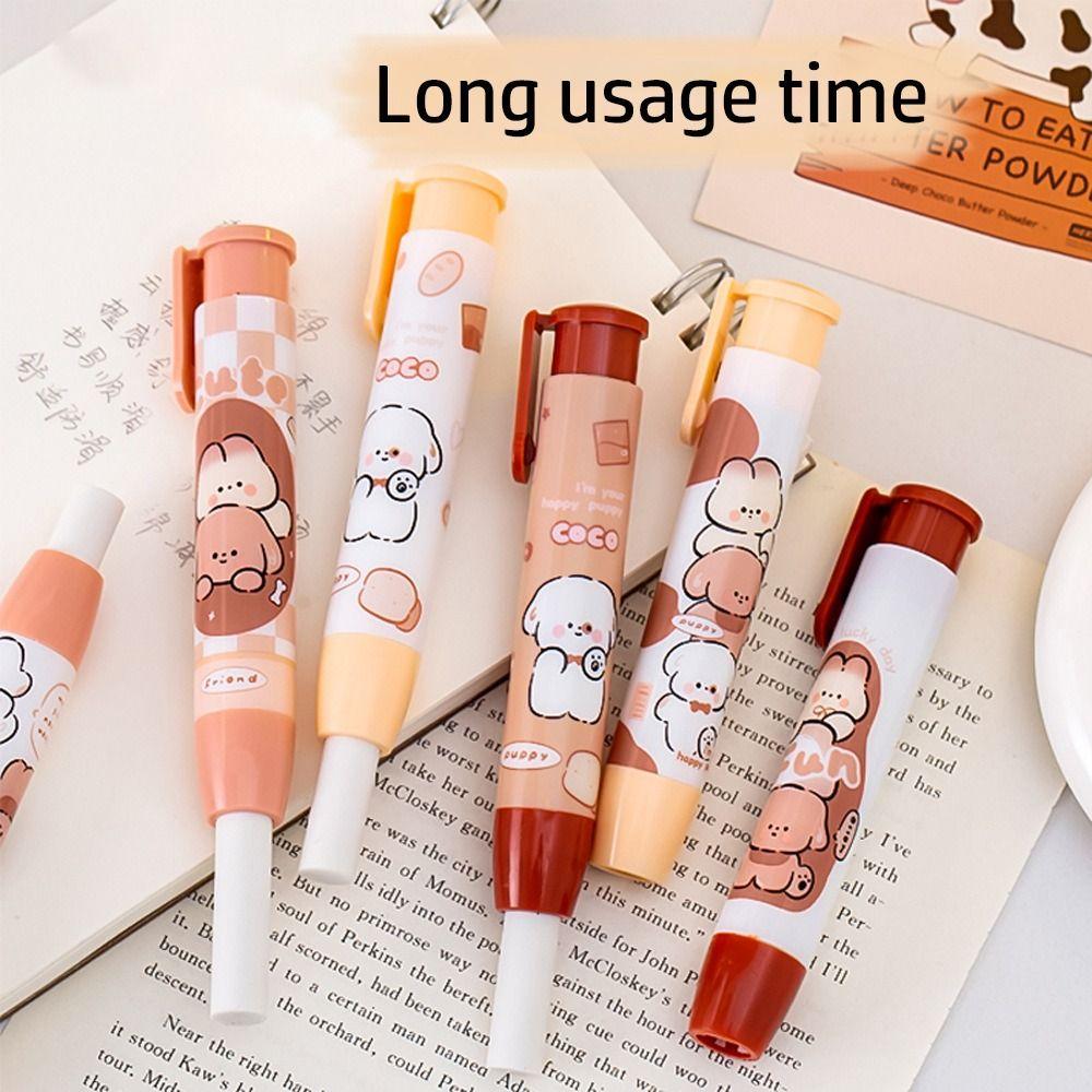 Puppy Press Eraser Pen Replaceable Core Student Drawing Eraser Rubber Correction Tool  Kids Gift