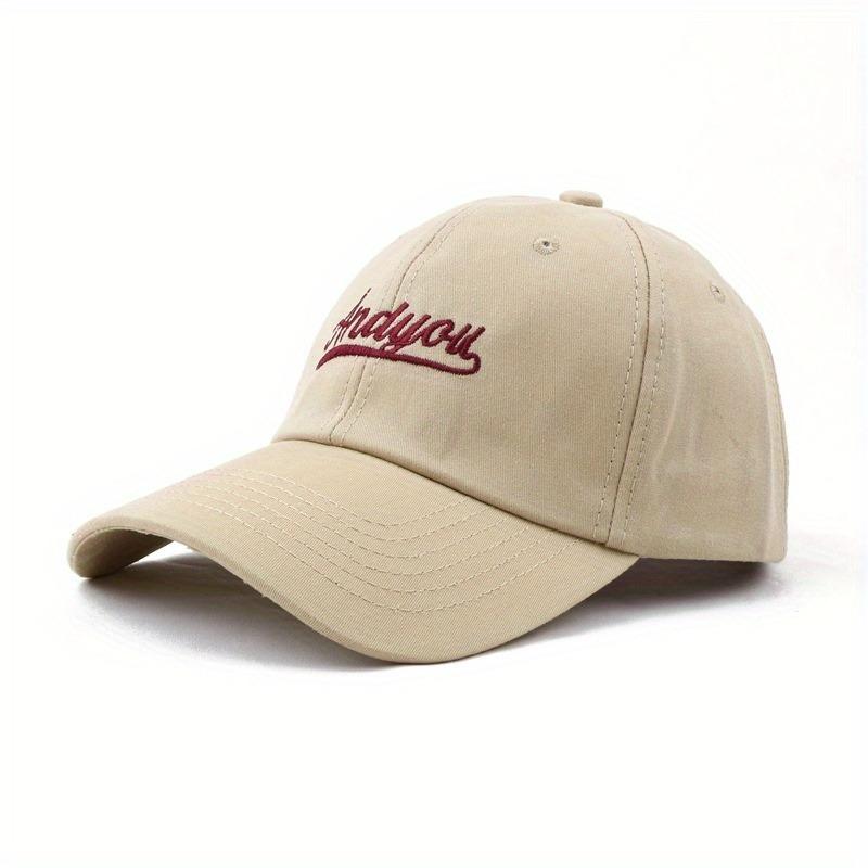 High Quality Letter Embroidered Baseball Cap Fashionable and Versatile, Casual and Eye-catching, Small Couple's Duckbill Cap