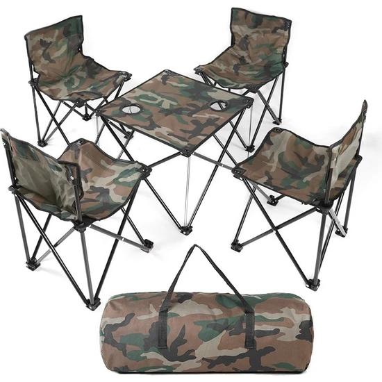 Ensemble de chaises de table pliantes 4 pièces 4 chaises + 1 table pliable