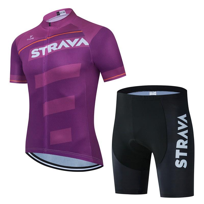 Men Women Cycling Jersey Set Short Sleeve Breathable Mountain Bike Apparel Riding Kit