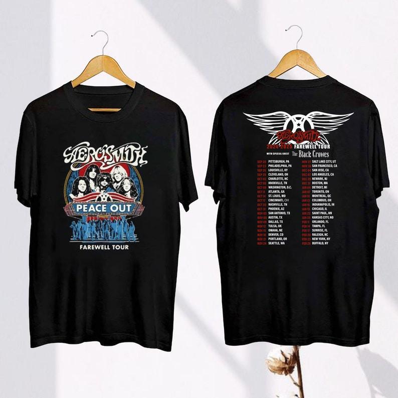 Aerosmith Vintage Shirt Aerosmith Peace Out Farewell Tour 2026-2026 T-shirt Ae M