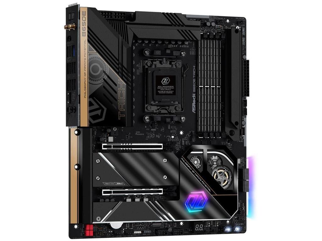 Asrock Základní deska B650E Taichi kompatibilní s procesorem AMD Ryzen řady 7000, autorizovaný distributor základních desek B650E (Soket AM5) E-ATX [Domácí výrobek]