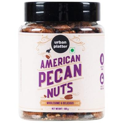 Urban Platter American Pecan Nuts, 100g (Rich In Protein and Fibre; Ideal for Snacking and Baking)