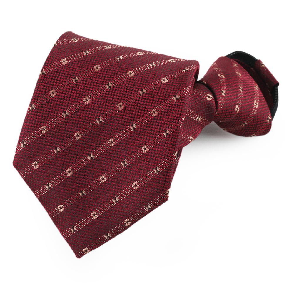 Lazy Tie Men'S Business Dress Wedding Shirt Zipper Knot-Free Navy Blue Burgundy Easily Pulled Men