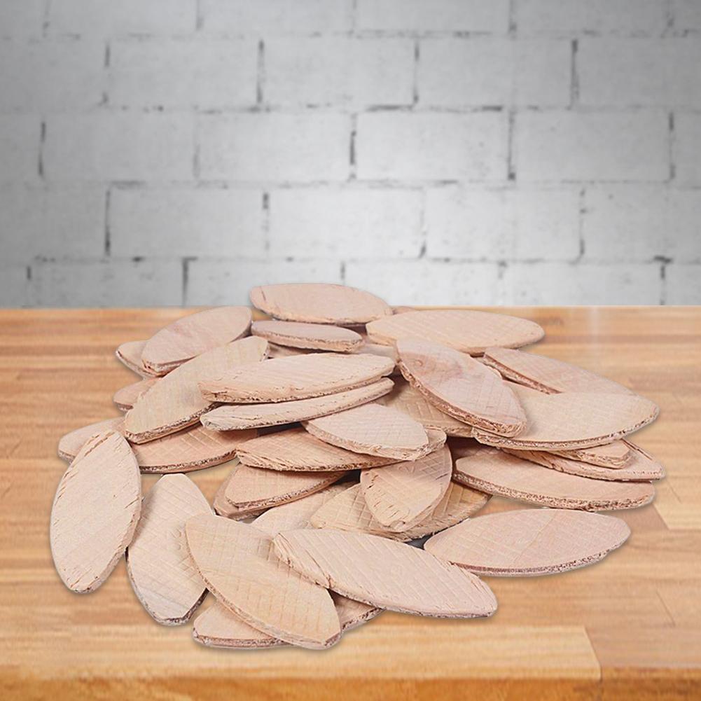 100pcs Wood Joining Biscuits No. 0#/10#/20# Carpentry DIY Tenon Biscuit Tenon Pieces for Wood Joining Woodworking Crafting