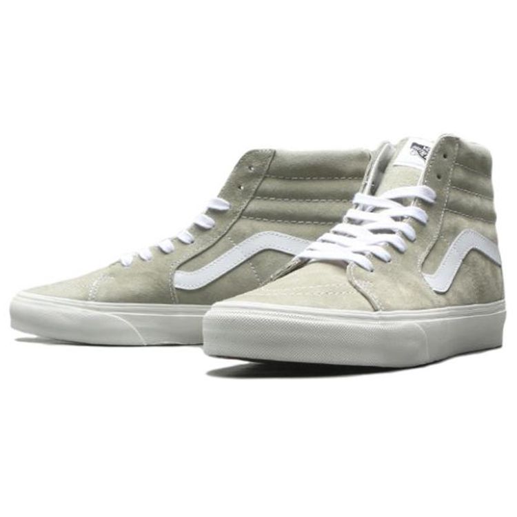 Vans Sk8-Hi Pig Suede - Moss Grey Unisex Sneakers Snow-White VN0A5JMJB32