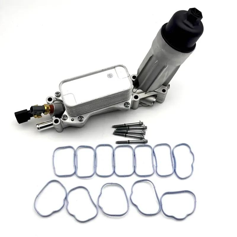 OE:68105583AF 68105583AA Aluminium Motorölfiltergehäuse Kühlersatz für Jeep Grand Cherokee Dodge Charger Journey Ram 3.6L V6
