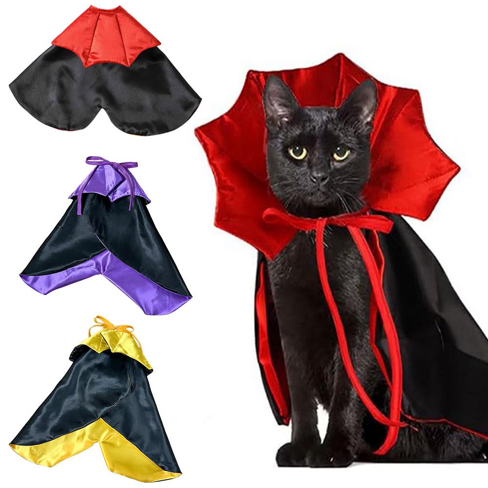 Halloween Kitten Cape Pet Cat Clothes Magic Cloak Pet Dog Cloak Cloak Kitten Creative Halloween Pet Accessory D2F4