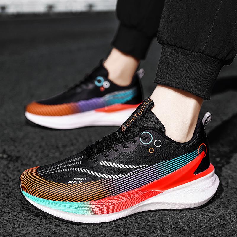Men Women Running Shoes Carbon Plate Sneakers Lightweight Casual Jogging Shoes Breathable Mesh Anti-slip Fitness Walking Shoes