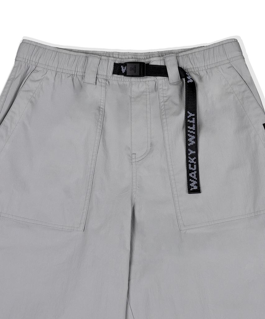 WACKY WILLY Webbing Belt Fatigue Cotton Pants Light Grey