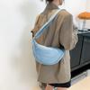 Korean Style Pleated Dumpling Bag: Lightweight Solid Color Shoulder & Crossbody Bag