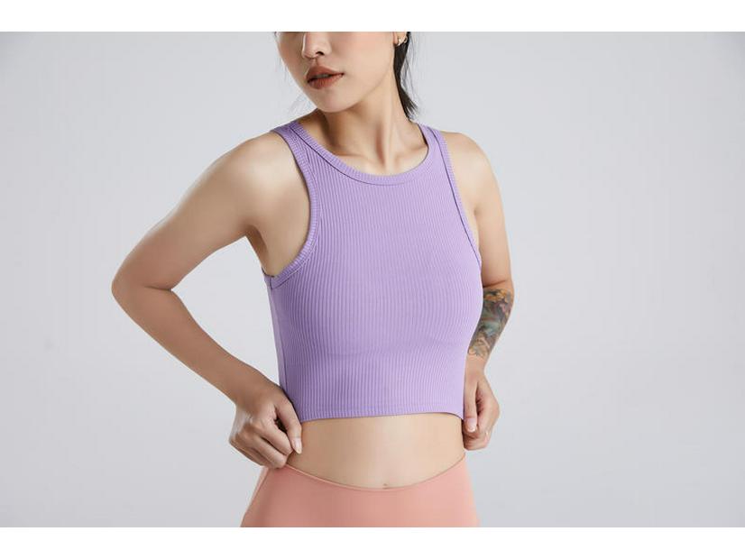 Women's Summer Slim Fit Yoga Vest - Moisture-Wicking, High Elasticity, Sleeveless Casual Wear
