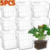 5/1PCS Plastic Aquarium Plant Holder Wall Mounted Fish Tank Grass Planting Cup Easy Installation Planter Pots Home Decoration