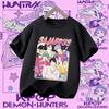 2026 new summer short-sleeved boys' casual shirt Polyester T-shirt for children aged 1-12, girls' sports shirt, K-pop Demon Hunter